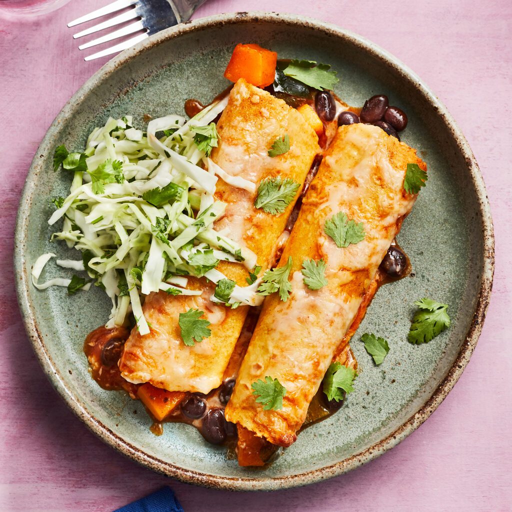 Butternut Squash & Black Bean Enchiladas Healthy Weigh Living